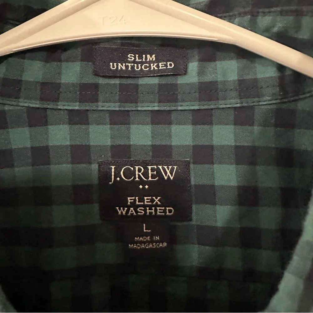 Lot of 2 J.Crew Flex Washed Button‎ Down Shirt Long Sleeve Men’s Sz Large